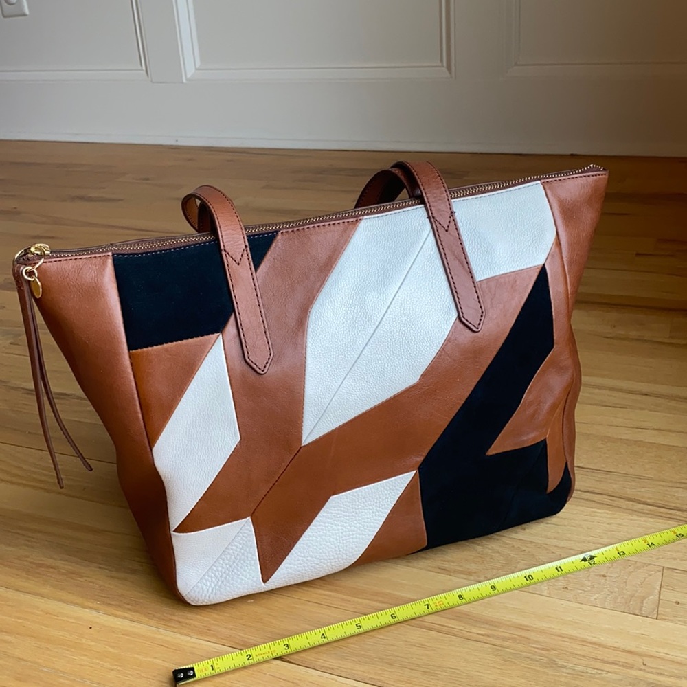FOSSIL Sydney Shopper Tote leather black/brown